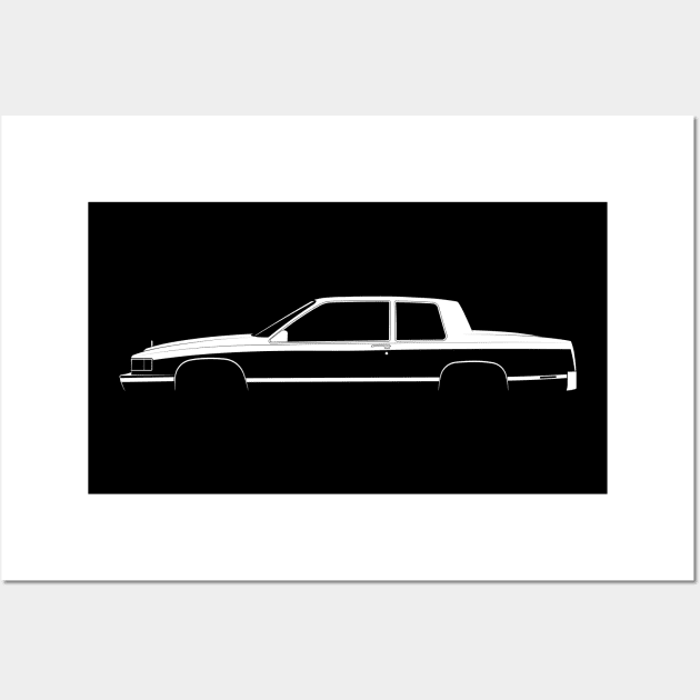 Cadillac Coupe de Ville (1991) Silhouette Wall Art by Car-Silhouettes